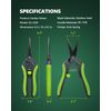 6.5" Gardening Scissors, Sharp Plant Trimming Scissors for Precise Cuts, Stainle