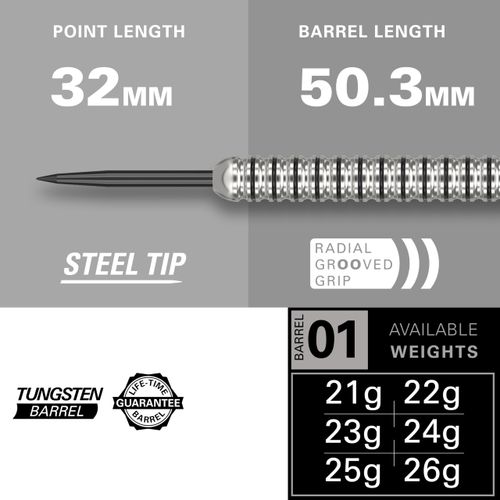 TARGET Darts Artemis 24G 80% Tungsten Steel Tip Darts Set - 6 Pro Grip Shafts - 9 Pro Ultra Flights - Dart Wallet Bundle
