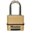 MASTER LOCK Heavy Duty Padlock, Security Level 9/10, Outdoor, Keyed, Combination, Zinc, Long Shackle