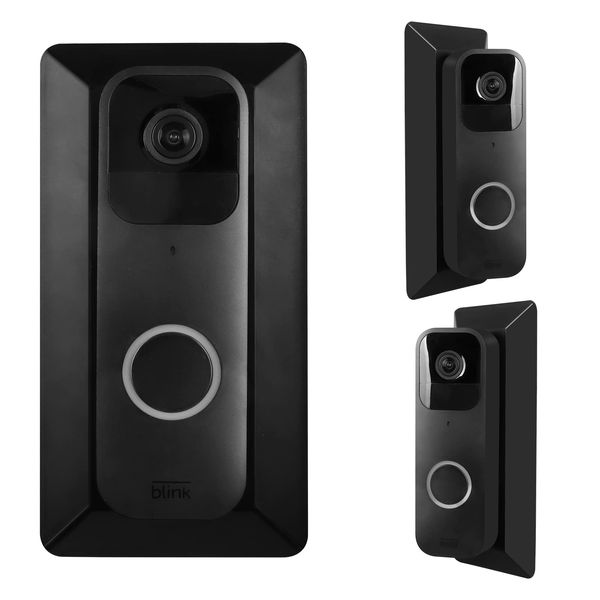 HOLACA Türklingel Halterung, Keilhalterung für Blink Doorbell, Eckhalterung Zubehör, Wandhalterung Kompatibel mit Blink Video Doorbell (35 Grad einstellbar schwarz)