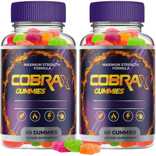 (Official 2 Pack) Cobrax Gummies, Cobra X Gummies Men, Cobrax Enhancement