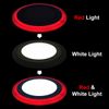 12w Round Recessed LED Ceiling Panel Light Dual Colour Cool White Red Ring