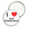 I Love San Francisco - 55mm Round Compact Mirror