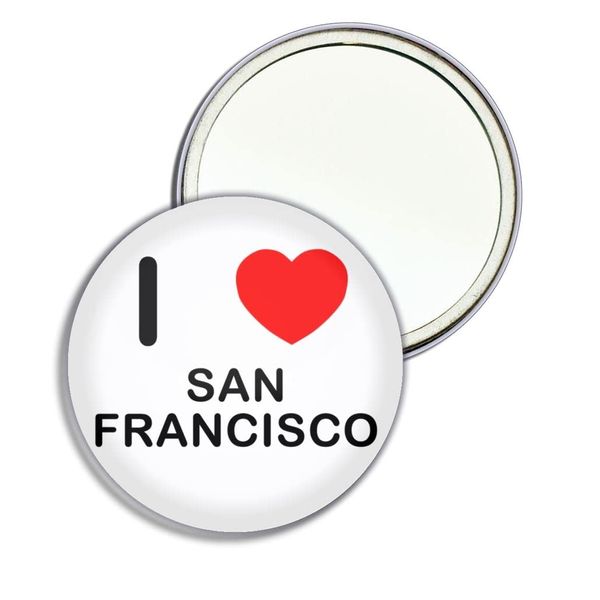 I Love San Francisco - 55mm Round Compact Mirror