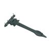 Black Wrought Iron Door Strap Hinge 9" L Colonial Spear Tip Flush Mount Hinges