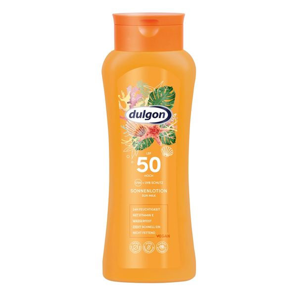 dulgon Sonnencreme 50 wasserfest 250ml - Sonnencreme ohne Octocrylene - Schutz vor UVA & UVB - Sonnenschutz Creme 50 vegan & mikroplastikfrei - Sun Cream, Sonnenschutz 50, Sonnencreme LSF 50