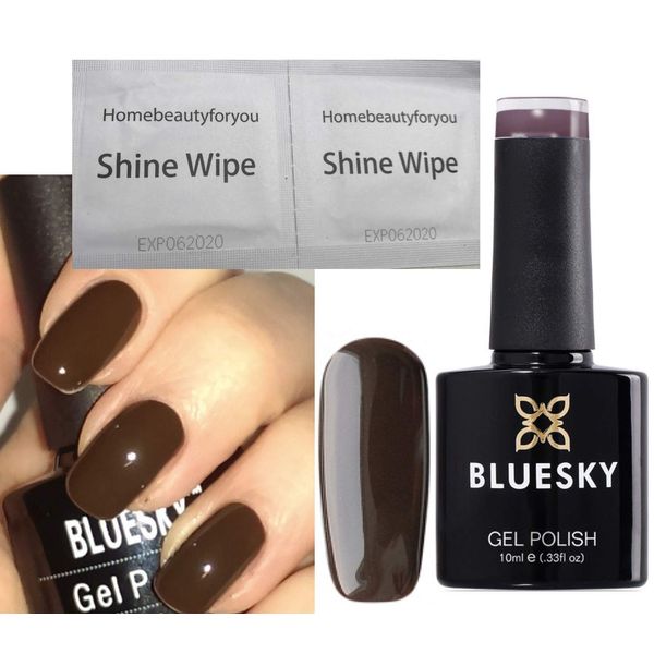 Bluesky Nail Gel Polish BROWN Deep Dark Chocolate Brown A40 UV LED Soak Off