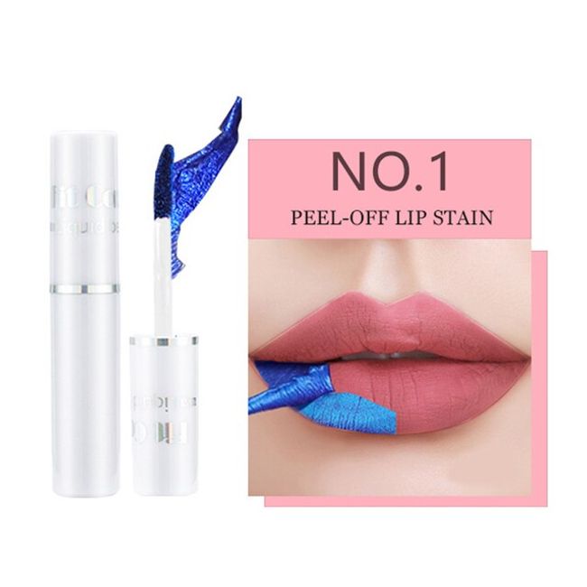 Long Lasting Tear Off Lip Glaze Wonder Liquid Blading Fill Color Kit Lipstick Discoloration Gloss, 02 2