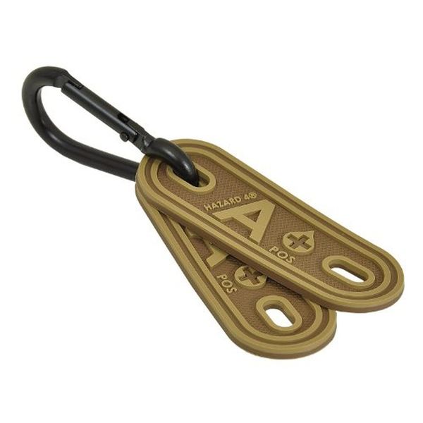 HAZARD 4 Blood-Type Lacer Tactical Multi-Position Marker (2-Pack): A Positive - Coyote
