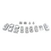 13Pcs Chrome Hand Control Switch Housing Cap Button Cover For Harley Road Glide