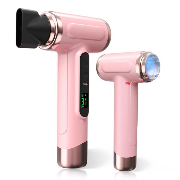 Cordless Hair Dryer,15000mAh Rechargeable Hair Dryer,3 Adjustable Cold Hot Wind,200W Battery Operated Hair Dryer for Travel Camping