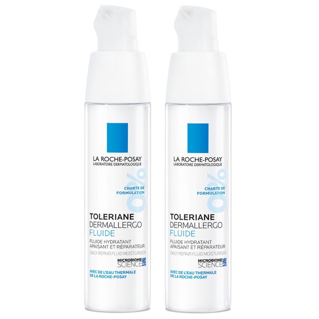 LA ROCHE POSAY Tolerian Delmalergo Fluid 40ml Set of 2 Moisturizing Care Skin Barrier Shea Butter Red Skin<br> TOLERIAN DERMALLERGO CREME 40ml