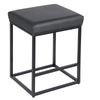 Black 24" Bar Stools 2pcs for Kitchen Counter Backless Modern Square Barstool