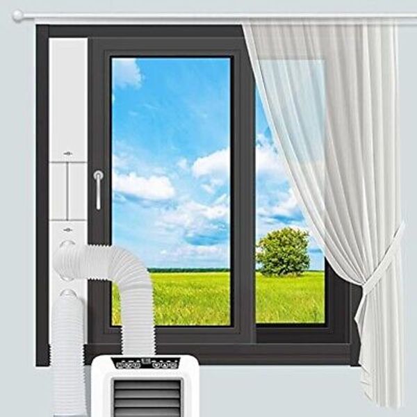 INOMO Portable Air Conditioner Two Flat-Mouth Sliding Window Kit with Two Univer