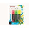 Office Depot Liquid Highlighters - Assorted Colors, Chisel Point, 3 Pack