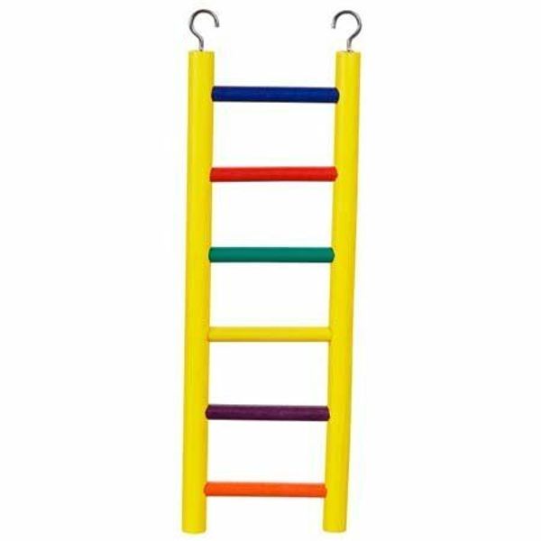 6-rung Multi-color Wood Bird Ladder