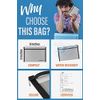 Fireproof Document Bag Envelope Size Cash Bags with Zipper Small Water Resistant
