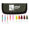 Zite Fishing Trout Blinker Set of 10 | Stick Spoons Trout Bait Ultra Light Fishing Lure | Spoon Pencil Case Bait Folder Trout Fishing