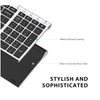 iClever IC-BK10 grey Rechargeable Multi Device Connection Wireless Keyboard