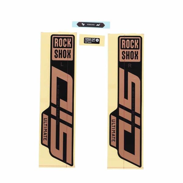RockShox Fork Decal Kit - SID Ultimate, 27.5"/29", Matte Copper Foil/High Gloss Black