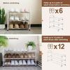 Gonfoam 3-Tier Expandable Shoe Rack,Adjustable Shoe Shelf Storage Organizer