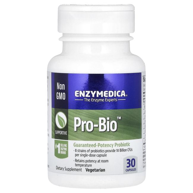 Enzymedica Pro Bio Guaranteed Potency Probiotic 30 Capsules Casein-Free,