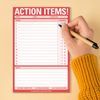 Knock Knock Action Items! Pad, To Do List Note Pad, 6 x 9-inches