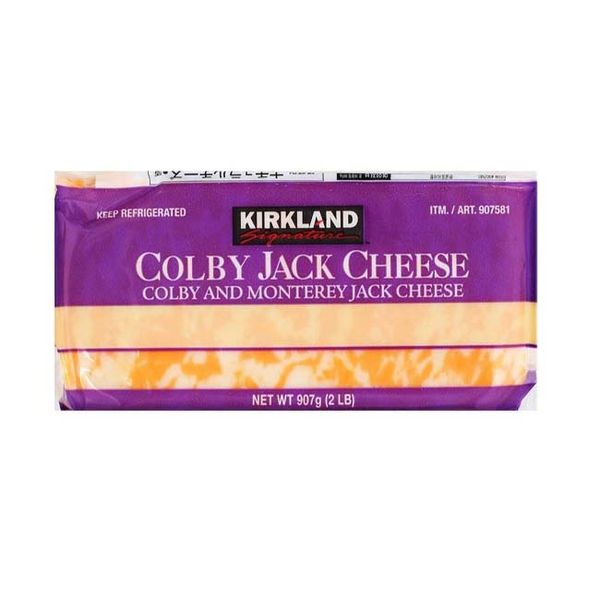 Costco Kirkland Colby Jack Cheese 907g shipped in ice pack + cold pack packaging, 907g, 1 piece