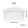 28 Pack Clear White Small Plastic Hair Side Comb With Long Teeth Hairpins Grips Barrettes Clamps Bows for Women Bridal Wedding Veil Decorative Headpiece Freach Twist Updo Bun Accessories