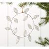 Vine Clear Silver Beaded Christmas Ornament Pottery Barn - 1 Each