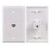 Conwork CAT 6 Ethernet Wall Plate, RJ45 Ethernet Punch Down Keystone Inserts Jack Network Wall Plate Panel - Cat6/5/5e Compatible