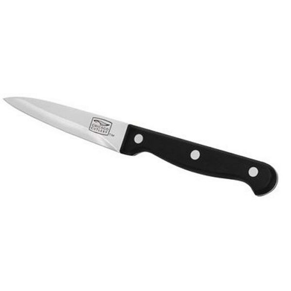 Chicago Cutlery Essentials 3-1/2-Inch Paring Knife with Sharp Stainless-Steel Blade, Resists Rust, Stains, and Pitting, Precision Cutting and Easy Re-Sharpening