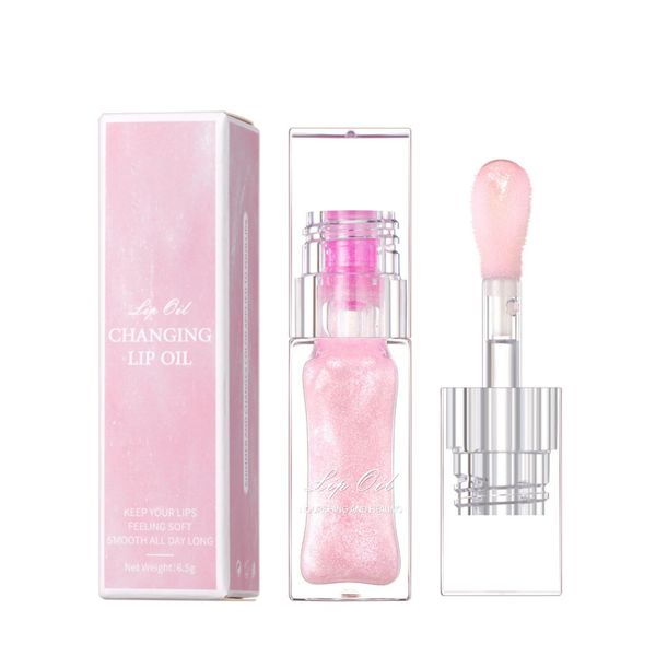 MAEPEOR Changing Lip Gloss Moisturizing Non-sticky Lip Oil Gloss Nourishing Shiny Glossy Lipgloss for Lip Care and Dry Lip