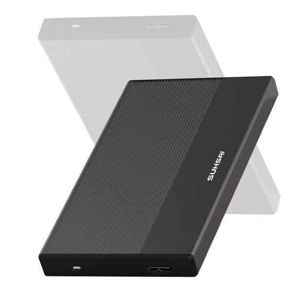 SUHSAI external hard drive 500GB Backup Data Storage HDD - 2.5" Memory Expansion Portable Hard Drive USB 3.0 Ultra Slim hard drive Compatible with Mac, Desktop, PC, PS4, PS5, Xbox One (Black)