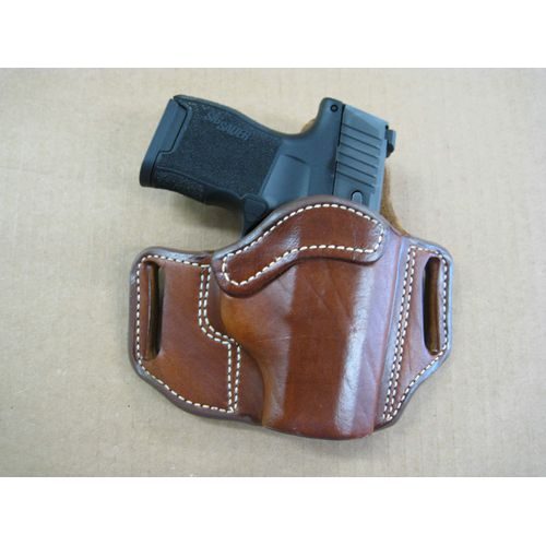 Leather 2 Slot Molded Pancake Leather Pistol Holster for Sig Sauer P365 P 365 TAN RH