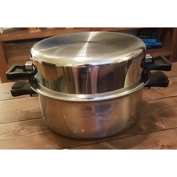 Health Craft 5 Ply Surgical Steel 6qt Dutch Oven Stock Pot Dome Lid Made in USA