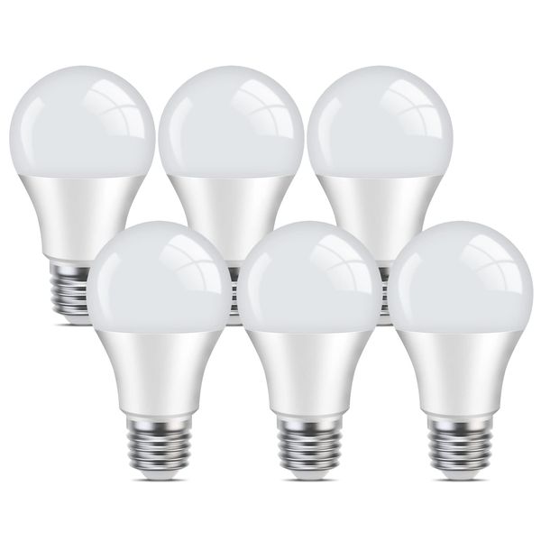 LEDYA LED Light Bulb, 9W Edison Screw Bulbs, STANBOW A60 Replaces 60W Incandescent Bulb, 3000K Warm White, 806 Lumen, STANBOW LED Bulb for Floor Lamp Table Lamps, Non-Dimmable, 6 Pack, 19017