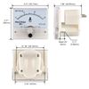 Heschen 85L1-30A Rectangle Panel Mounted Current Meter Ammeter Tester, AC 0-30A, Class 2.5, White