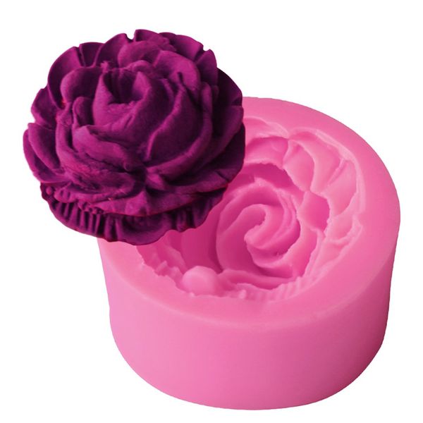 UU19EE 3D Silikon Backform Rose Blume Silikon Form Fondant Geschenk Dekorieren Schokolade Cookie Seife Polymer Clay Harz Backformen