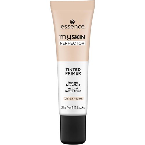 essence | My Skin Perfector Tinted Primer | Instant Blur Effect & Natural Matte Finish | Vegan, Paraben Free, Oil Free | Cruelty Free | (05 | Fair Neutral)
