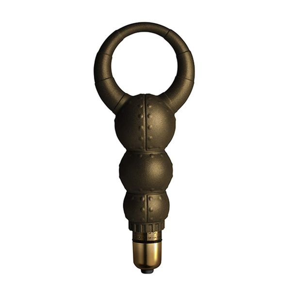 Rocks Off Dr. Rocco Poseidon Vibrating Cock Ring - Metallic Gold Black