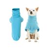 Gooby Turtle Neck Microfiber Stretch Fleece - Peacock Blue, Medium - Warm and Light Extra Layer for Small Dog and Medium Dog