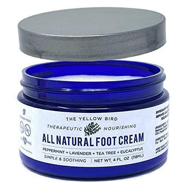 The Yellow Bird Natural Foot Cream - Dry Feet Balm , Cracked Heel Moisturizer,