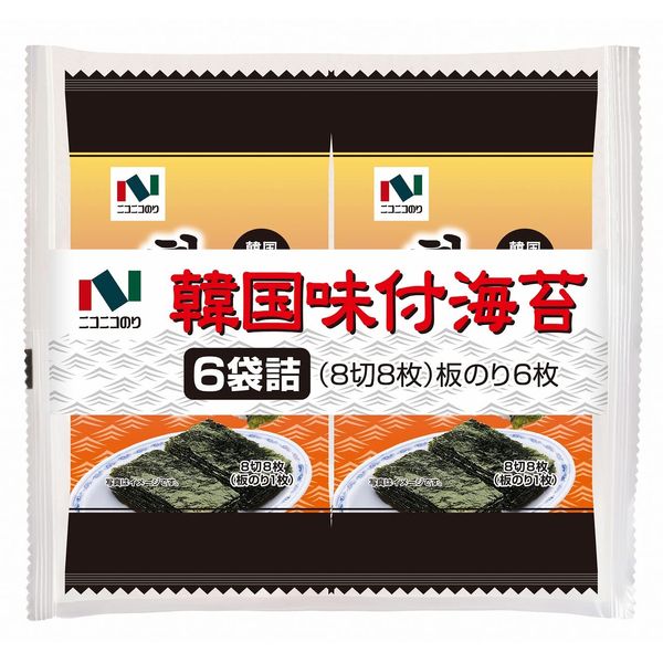 Nico Nico Seaweed, Korean Flavored Nori, 6 Bags