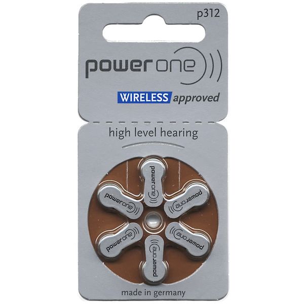 4 X Power One p312 Hearing Aid Battery No Mercury (10 Packs of 6 Each)