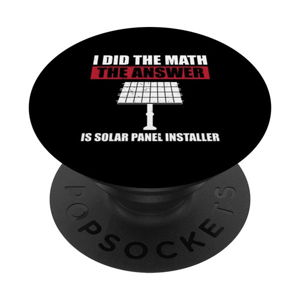 Funny Solar Panel Installer Saying Solar Power Installation PopSockets Swappable PopGrip