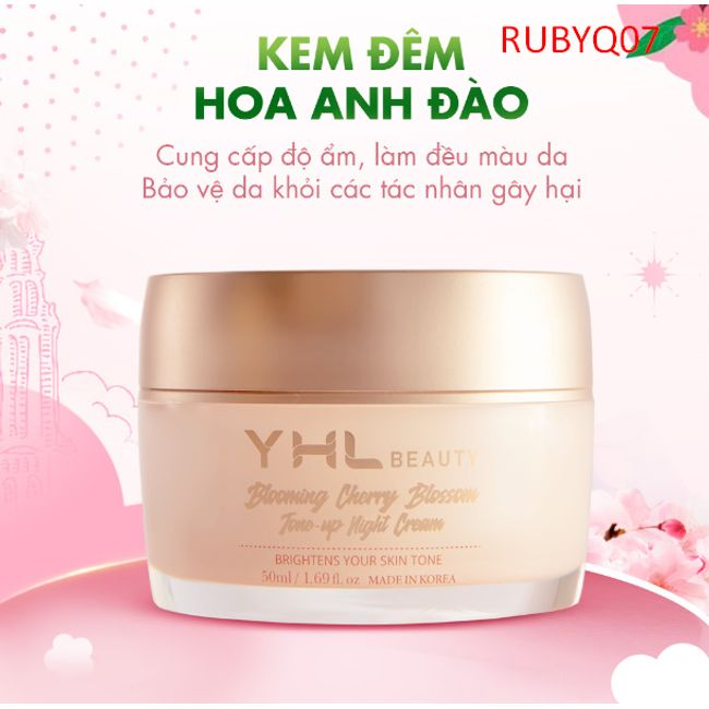 2x YHL Hoa Anh Dao Blooming Cherry Blossom Tone-up Night Cream Anti-aging