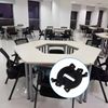 INCREWAY Table Top Connector, 4 Set Plastic Dining Table Locks Training Table Connector Latch Desk Combination Fasteners(Black)