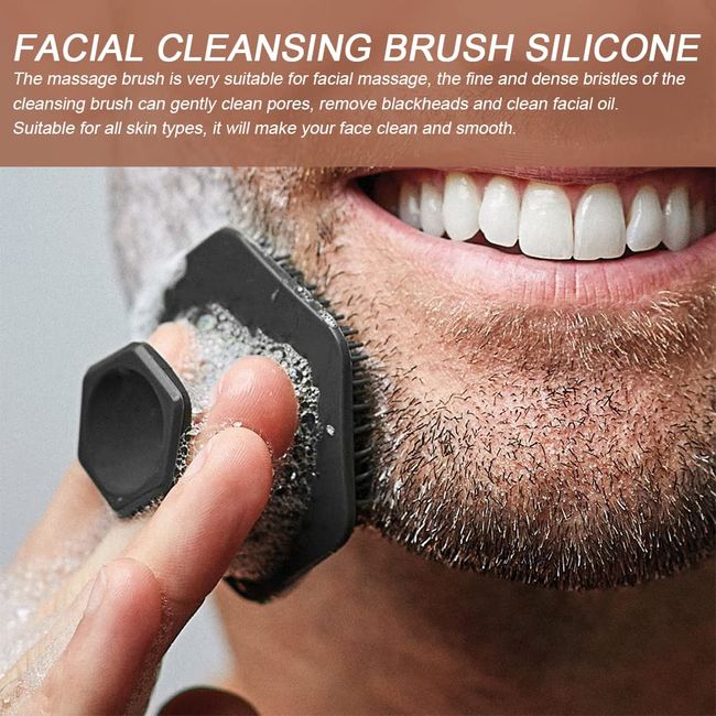 Silicone Cleaning Brush, Face Scrubber Silicone Facial Deep Cleansing Brush  Pad for Skin Exfoliation, Portable Clean Skin Multifunctional Face
