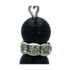 Joasia Silver plated Black Crystal Clip On Earrings